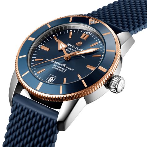 breitling superocean heritage blue rose gold|superocean heritage b20 automatic 44.